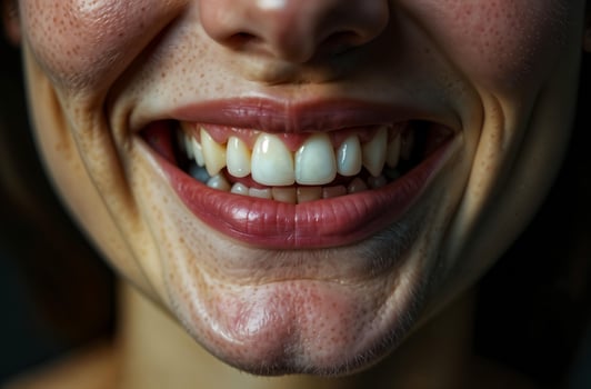 Large portrait young smiling beautiful woman, female toothy smile photo