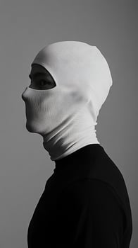 Abstract Profile Portrait in Monochrome Style photo