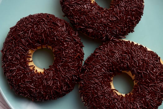 doughnut pastry chocolate bake ingredient business cafe snack sweet donut bakery american mockup top photo