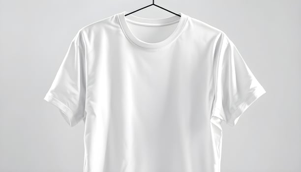 White t - shirt hanging on a hanger photo