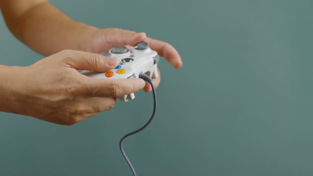 Play games, home entertainment activities, home relaxation and fun activities, control and control games. photo