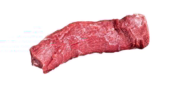 Raw lamb tenderloin Fillet, Mutton Sirloin Meat. Isolated on white background. photo