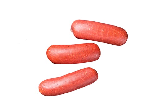 Turkish Sucuk beef meat sausage. Isolated on white background. photo