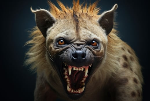 Fierce Hyena Growling photo