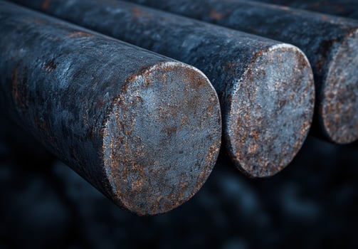 Rusted metal pipes in industrial setting photo