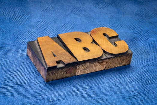 abc - first letters of alphabet photo