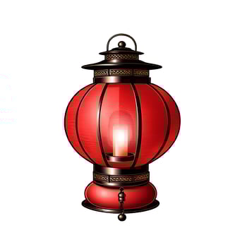 old lamp isolated on white background. photo