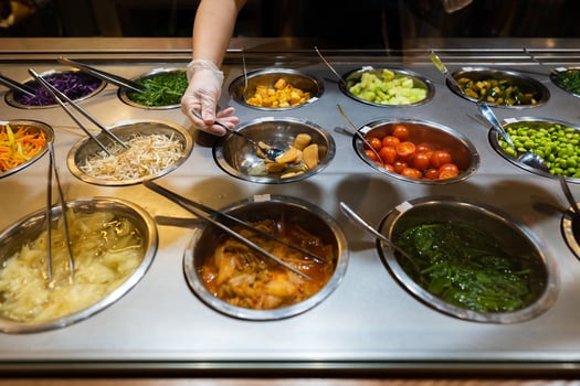Food buffet in a restaurant close up photo