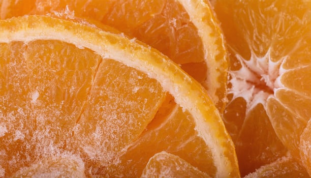 Macro Shot of an Orange Slice Vibrant Citrus Detail photo