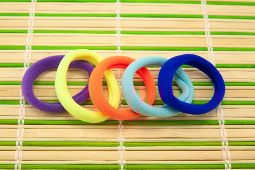 Colorful hair bands photo