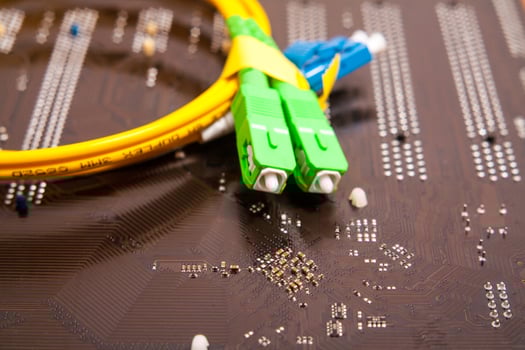 fiber optic patch cord. internet. photo