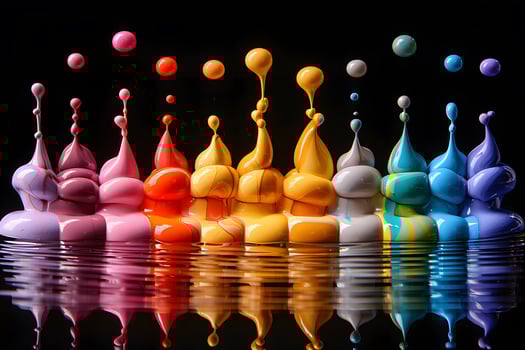 Vibrant Color Explosion Abstract Paint Splash Art for Creative Design photo