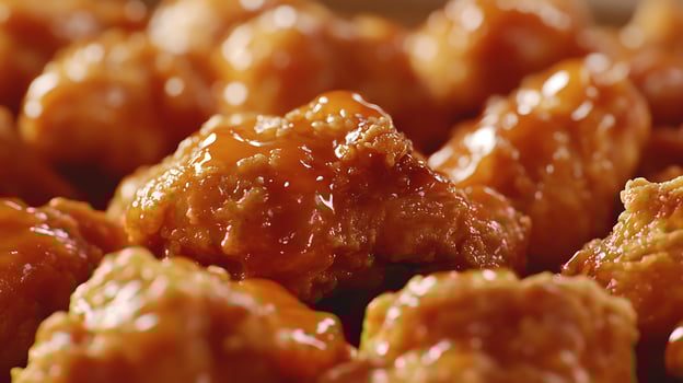 Close-Up of Fried Chicken, Hot, Golden, and Mouthwatering photo