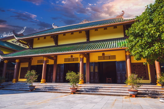 modern beautiful Buddhist temple at Linh ung Pagoda in Da Nang in Vietnam in Asia photo
