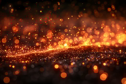 Sparkling Orange Bokeh Lights Background for Festive and Event Design photo