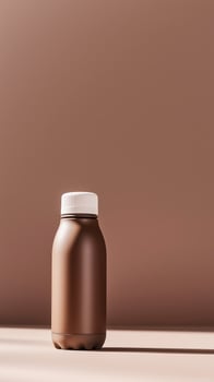 Standing bottle against a muted backdrop highlighting simple design and contemporary aesthetics photo