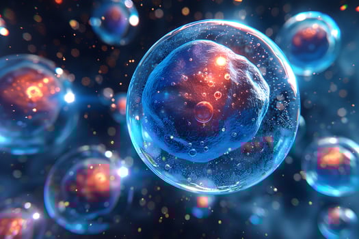 Futuristic Cellular Structure in Abstract Microbiology Concept Art photo