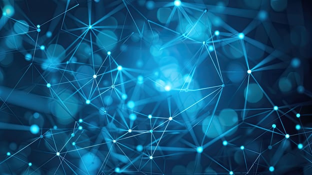 The background of a network of dots photo