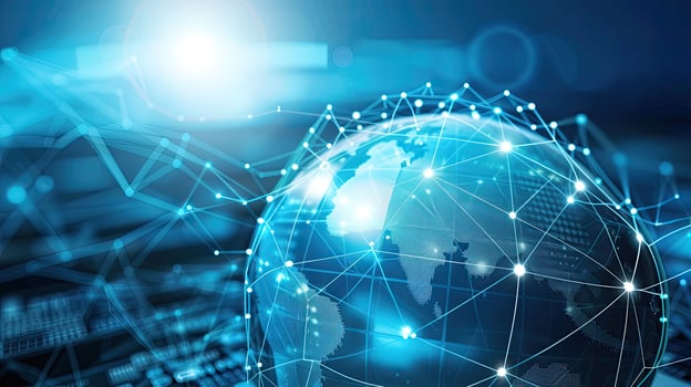Global network and technology concept photo