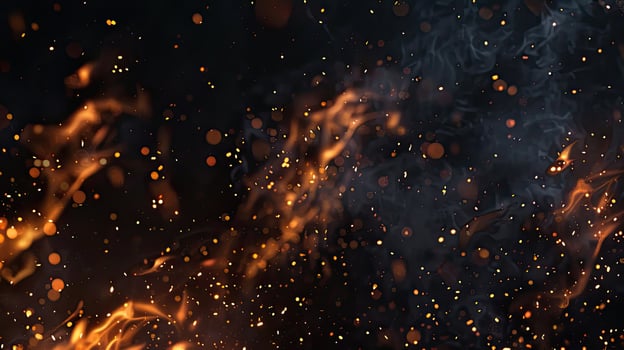 Fire and smoke are shown in this image photo