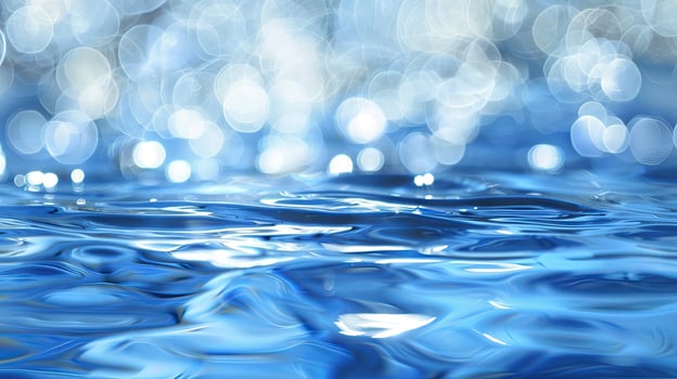 Water with blue light background photo