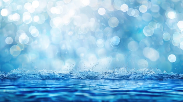 Water splash with bokeh effect photo