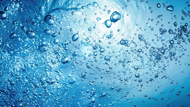 Water bubbles in the ocean photo