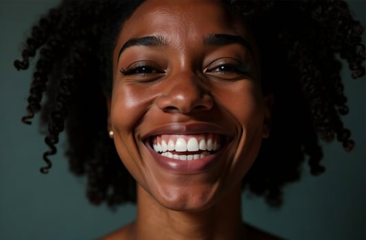 Large portrait of Beautiful young smiling beautiful woman, female image photo
