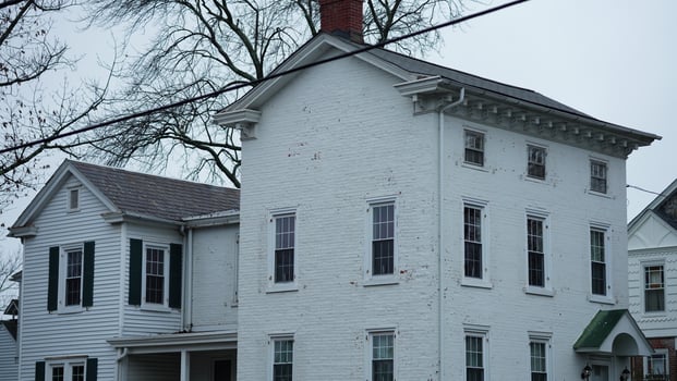 The houses view located in the USA town or countryside photo