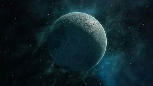 A Stunning Visual Portraying an Enigmatic Planet Set Deep Within the Vastness of Cosmic Space photo