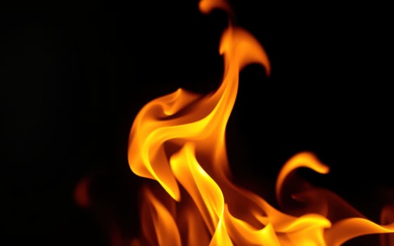 Flames dance gracefully in the darkness, creating a mesmerizing display of fiery colors and shapes photo