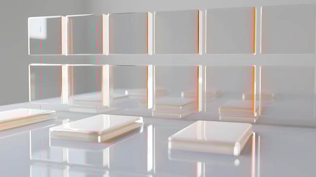 Stylish design with clear acrylic blocks, perfect for any space photo