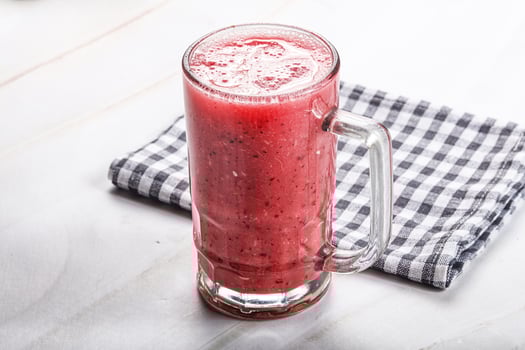 Strawberry and banana cold smoothie photo