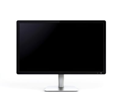 lcd monitor isolated on white photo