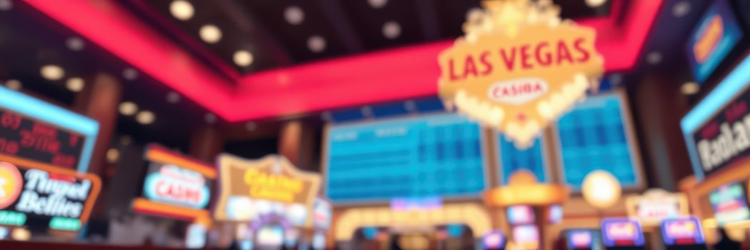 Vibrant interior of a Las Vegas casino bustling with excitement and entertainment activities photo