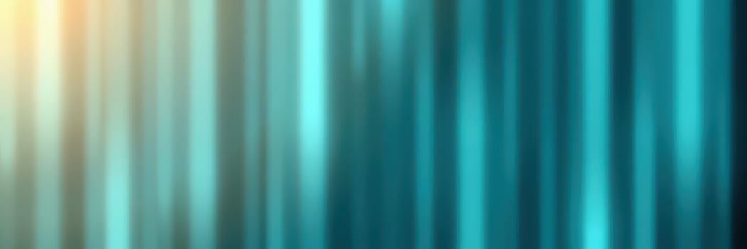 Vibrant abstract pattern with gradient stripes in shades of blue and aqua illuminated by warm light photo