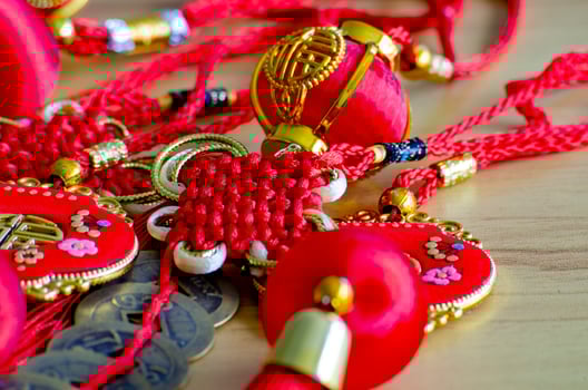 Close up view of Chinese New Year decoration photo