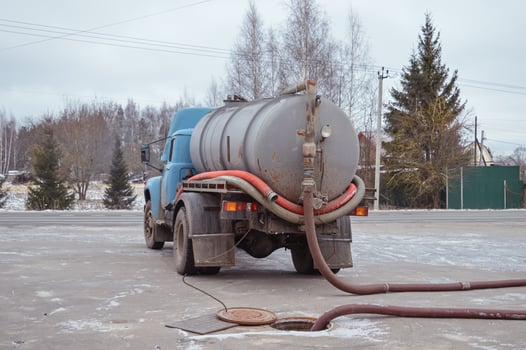 vacuum desiccant machine pumps out flushes the sewer for waste disposal. High quality photo