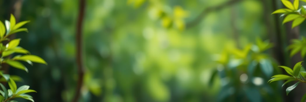 Lush greenery in a tranquil forest setting during a bright sunny day photo