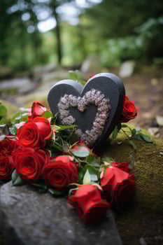 Mourning Heart in Roses photo