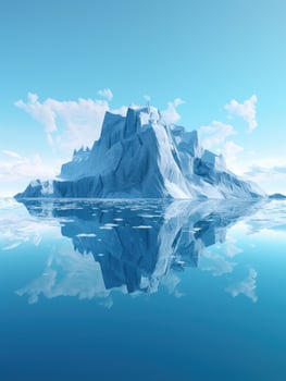 Majestic Iceberg Reflecting in Calm Waters photo