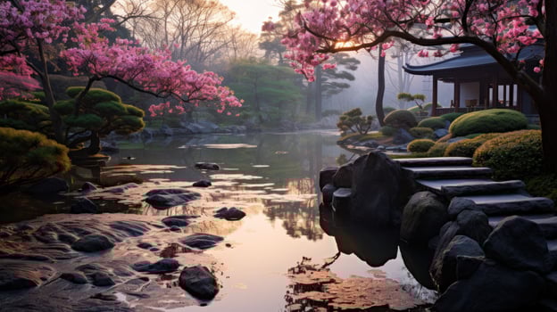Serene Japanese Garden Landscape photo