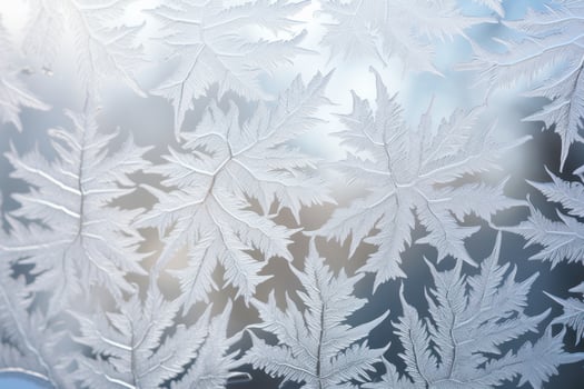 Intricate Frost Patterns on Glass photo