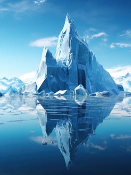 Majestic Iceberg Reflecting in Calm Waters photo