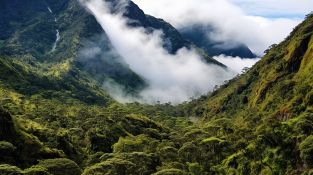 Lush Tropical Rainforest Landscape photo