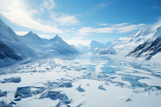 Breathtaking Snowy Mountain Landscape photo