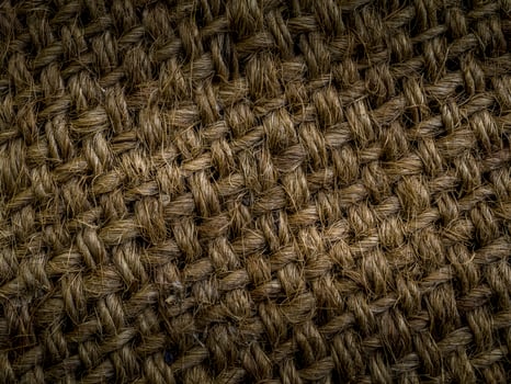 Close up hemp sack texture background. photo
