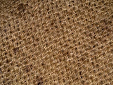 Close up hemp sack texture background. photo
