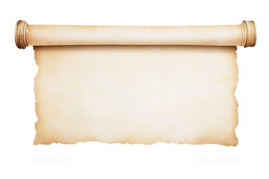 Antique Parchment Scroll Blank Paper Aged Texture History Old Manuscript Aged Paper Vintage photo