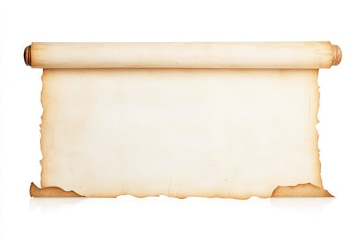Antique Parchment Scroll Blank Aged Paper Texture Old Manuscript Background photo